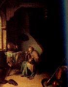 An Interior,with an old Woman eating Porridge (mk33) Gerrit Dou